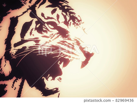 藝術和抽象的虎臉圖 藝術和抽象的虎臉圖 82969436