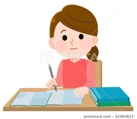 學習資格的職業女性的插圖 82969625