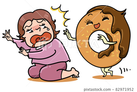 節食時甜甜圈的甜蜜誘惑 節食時甜甜圈的甜蜜誘惑 82971952