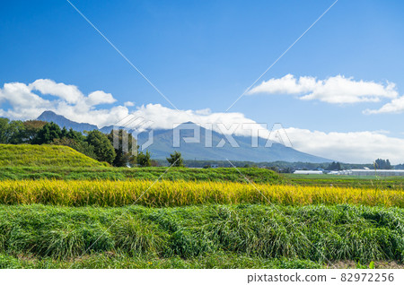 Rural landscape with a view of Yatsugatake Rural landscape with a view of Yatsugatake 82972256