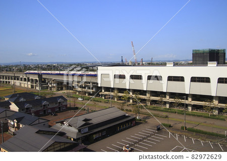 Tsubamesanjo Station Sanjo Exit and Joetsu Shinkansen E4 Series Max on the verge of retirement 82972629