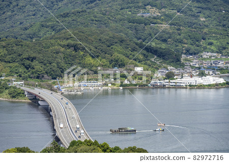 觀山寺空中纜車東名高速公路，從小草山展望台看到的濱名湖大橋 82972716
