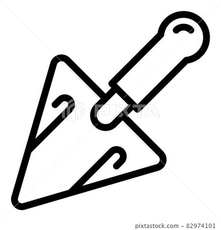 Landscape designer trowel icon, outline style Landscape designer trowel icon, outline style 82974101
