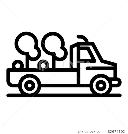 Landscape designer truck icon, outline style 82974102
