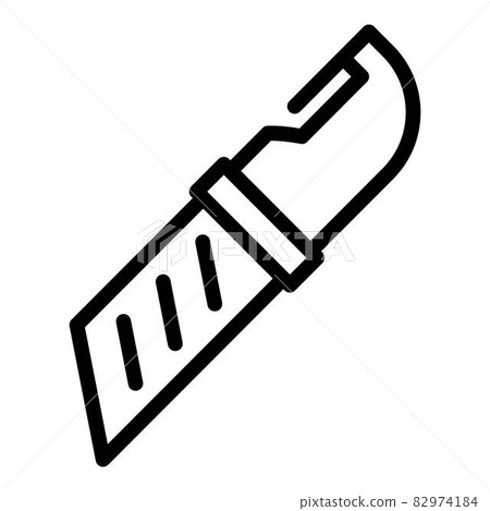 Office cutter icon, outline style 82974184