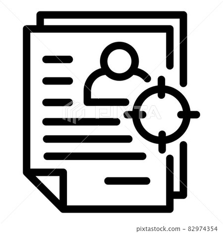Recruiter headhunter icon, outline style 82974354