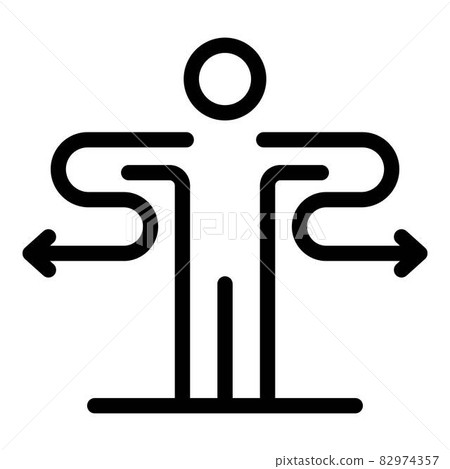 Service select recruiter icon, outline style 82974357