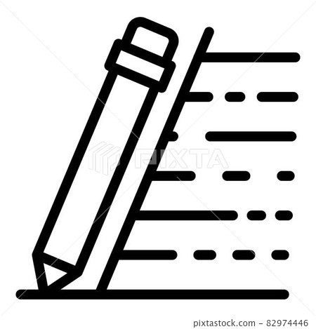 Writing pen icon, outline style 82974446