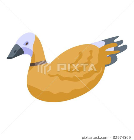 Golden duck icon, isometric style 82974569