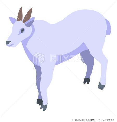 Alpine goat icon, isometric style 82974652