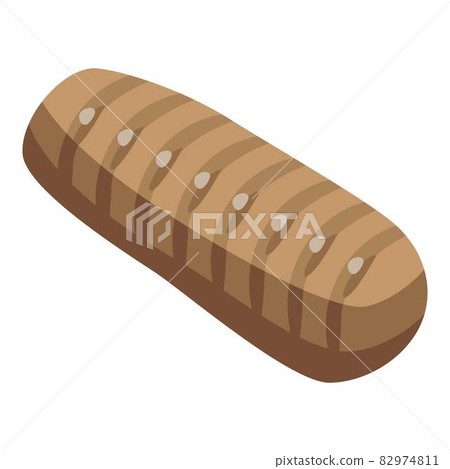 Cockroach larva icon, isometric style 82974811