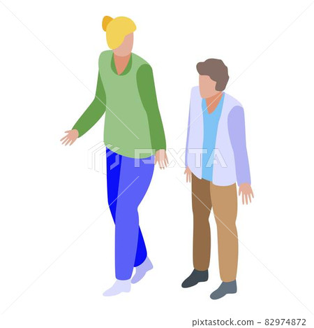 Volunteer support icon, isometric style 82974872