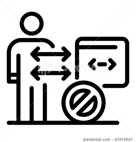 App developer icon, outline style 82974887