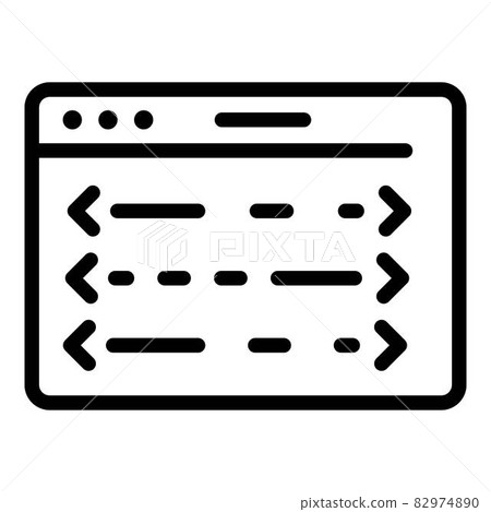 Coding application icon, outline style 82974890