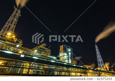 Factory night view Factory night view 82975203