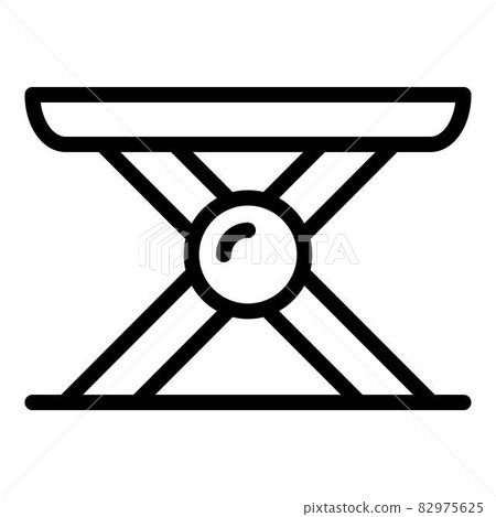 Camp portable stool icon, outline style 82975625