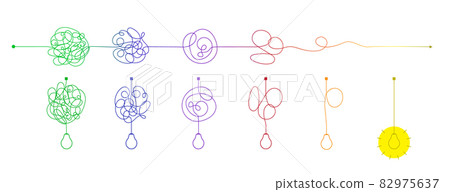 Confused complicated way as chaos or problem concept illustration Confused complicated way as chaos or problem concept illustration 82975637