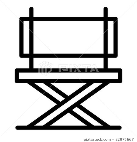Chair for camping icon, outline style Chair for camping icon, outline style 82975667