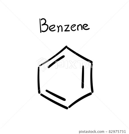 Benzene Chemistry Molecule Formula Hand Drawn Imitation Benzene Chemistry Molecule Formula Hand Drawn Imitation 82975731