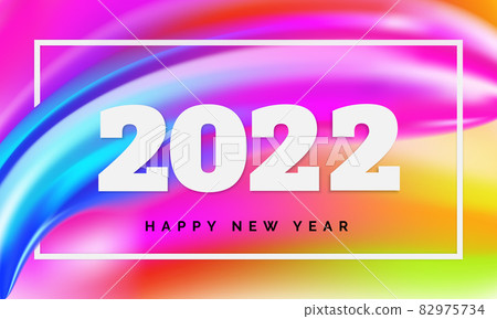 2022 Happy New Year Vector Numbers for Christmas Design 82975734