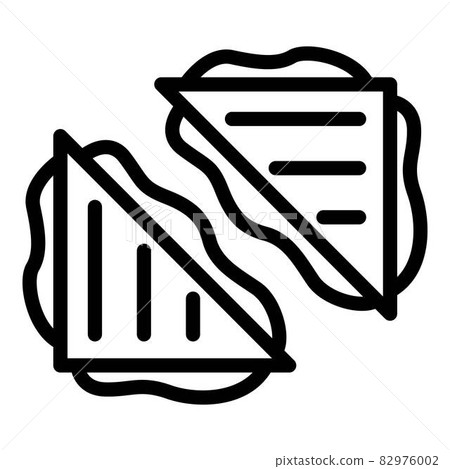 Two sandwiches icon, outline style Two sandwiches icon, outline style 82976002