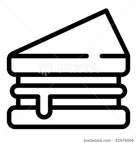 Big sandwich icon, outline style 82976006