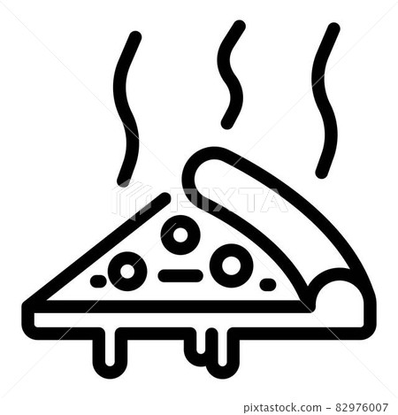 Hot slice pizza icon, outline style 82976007