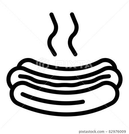 Hot dog icon, outline style 82976009
