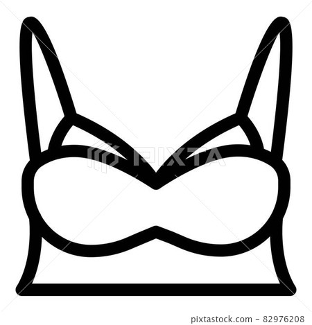 Bralette top icon, outline style Bralette top icon, outline style 82976208