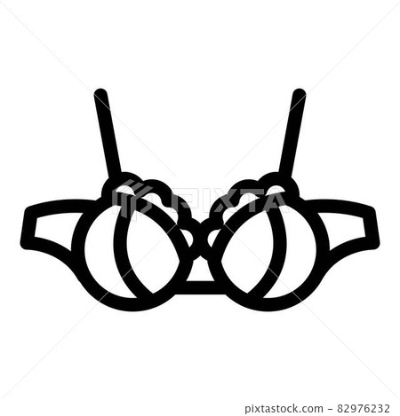 Pushup bra icon, outline style Pushup bra icon, outline style 82976232