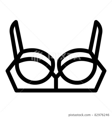 Balconette bra icon, outline style Balconette bra icon, outline style 82976246
