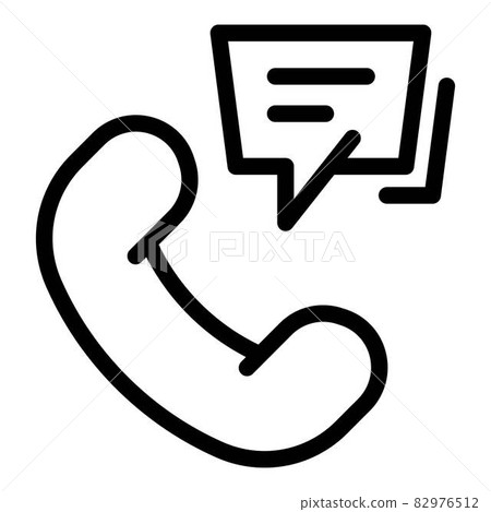 Phone call icon, outline style Phone call icon, outline style 82976512