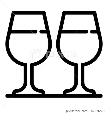 Bar glasses icon, outline style 82976515
