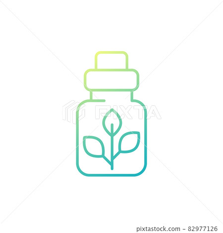 homeopathic medicine line icon on white, vector 82977126