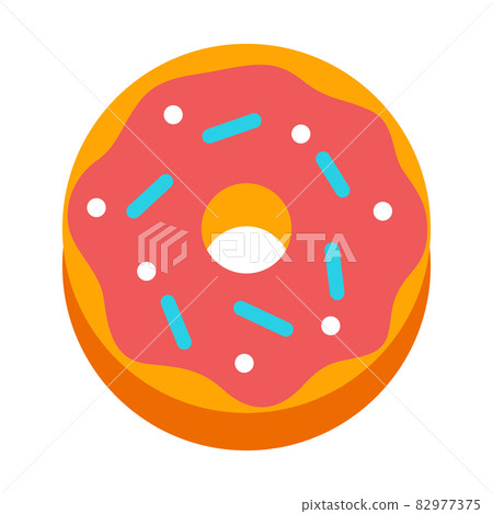 Illustration of donut. Breakfast icon. Food item for menu restaurants and shops. Illustration of donut. Breakfast icon. Food item for menu restaurants and shops. 82977375