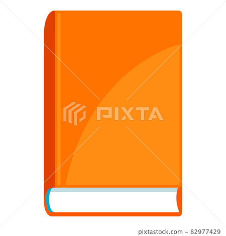 Stylized illustration of closed book. School or educational icon. Stylized illustration of closed book. School or educational icon. 82977429