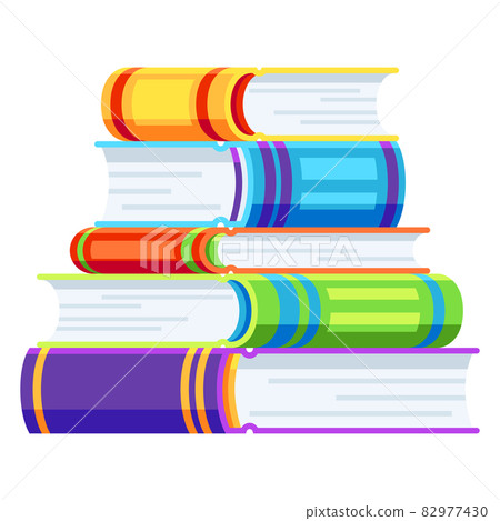 Stylized illustration of books. School or educational icon. 82977430