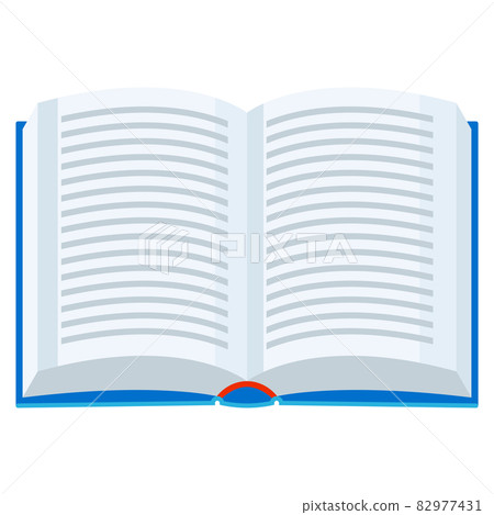 Stylized illustration of open book. School or educational icon. Stylized illustration of open book. School or educational icon. 82977431
