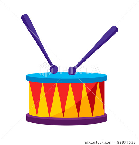 Illustration of carnival drum. Instrument for traditional holiday or festival. Illustration of carnival drum. Instrument for traditional holiday or festival. 82977533