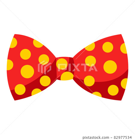 Illustration of bow in cartoon style. Cute funny object. Illustration of bow in cartoon style. Cute funny object. 82977534