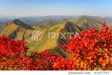 從秋天的山脈和谷川山看 82977557