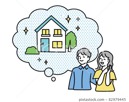 Savings, illustrations when saving money (savings, home, loan, payment, couple, family, savings, money, future) 82979445