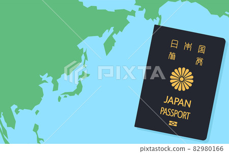 日本周邊世界地圖,日本護照,普通護照,深藍色 日本周邊世界地圖,日本護照,普通護照,深藍色 82980166