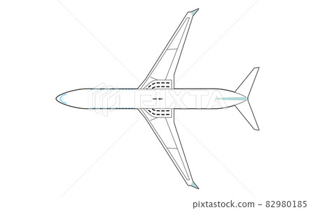簡單的飛機模型，白色背景 82980185