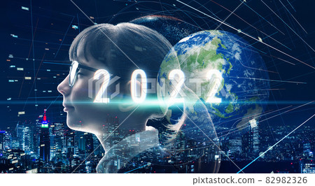 2022 年形象 商業可持續發展目標的新年賀卡材料 2022 年形象 商業可持續發展目標的新年賀卡材料 82982326