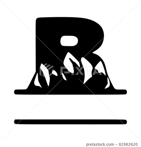 Letter b and mountain personalized monogram. Vector logo, emblems or initial design. 82982620