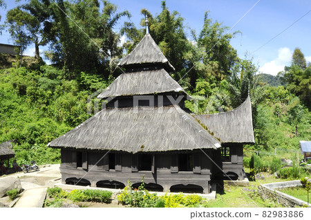 WEST SUMATERA, INDONESIA -JUNE 8, 2014: Tuo Kayu Jao Mosque is located in West Sumatra, Indonesia. Built in 1599 and is the second oldest mosque in Indonesia. 82983886