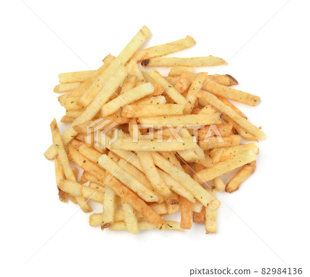 Fresh fries isolated on white. Fresh fries isolated on white. 82984136