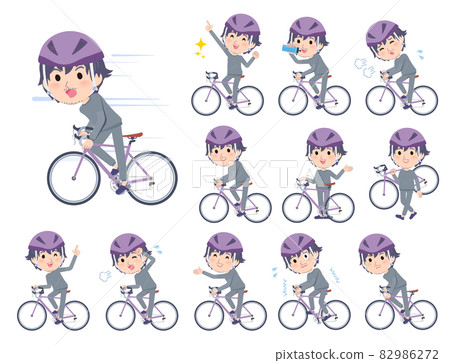 公路自行車上的整潔男士套裝 82986272