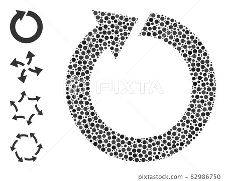 Dotted Rotate Mosaic of Round Dots and Similar... - Stock Illustration ...